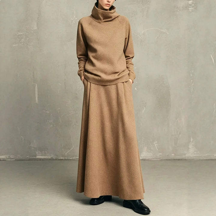 Genoveve Funnel Neck Two Piece Set