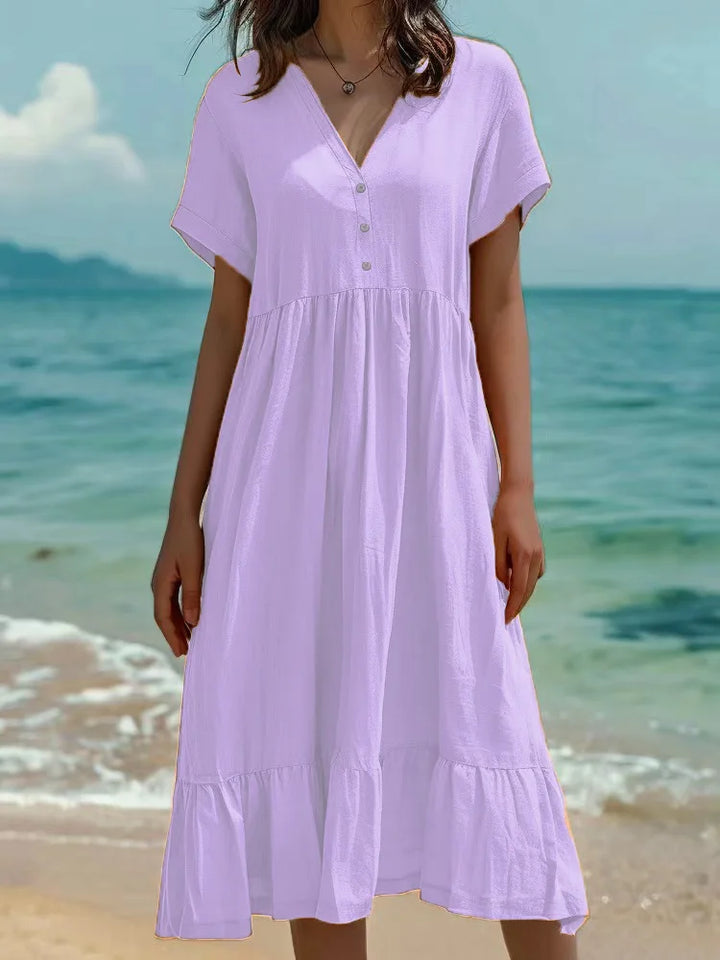 Fiora Button Front Maxi Dress