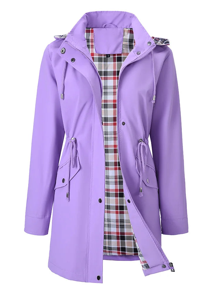Antonia Drawstring Waist Rain Jacket