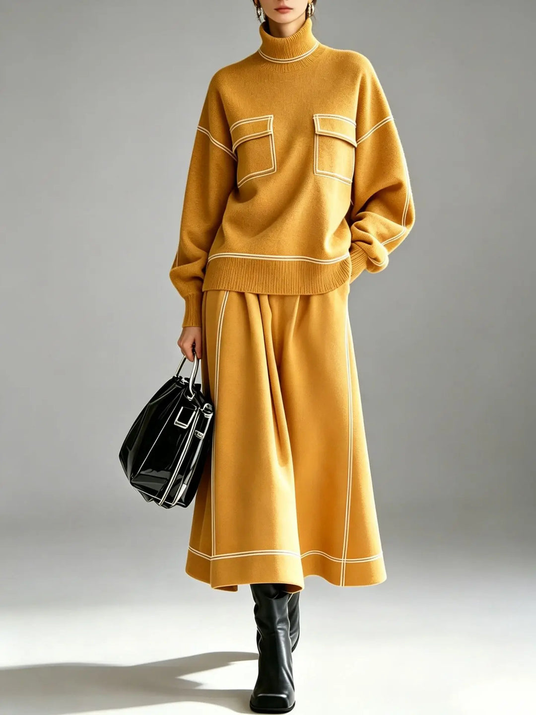 Julia Turtleneck Skirt Set