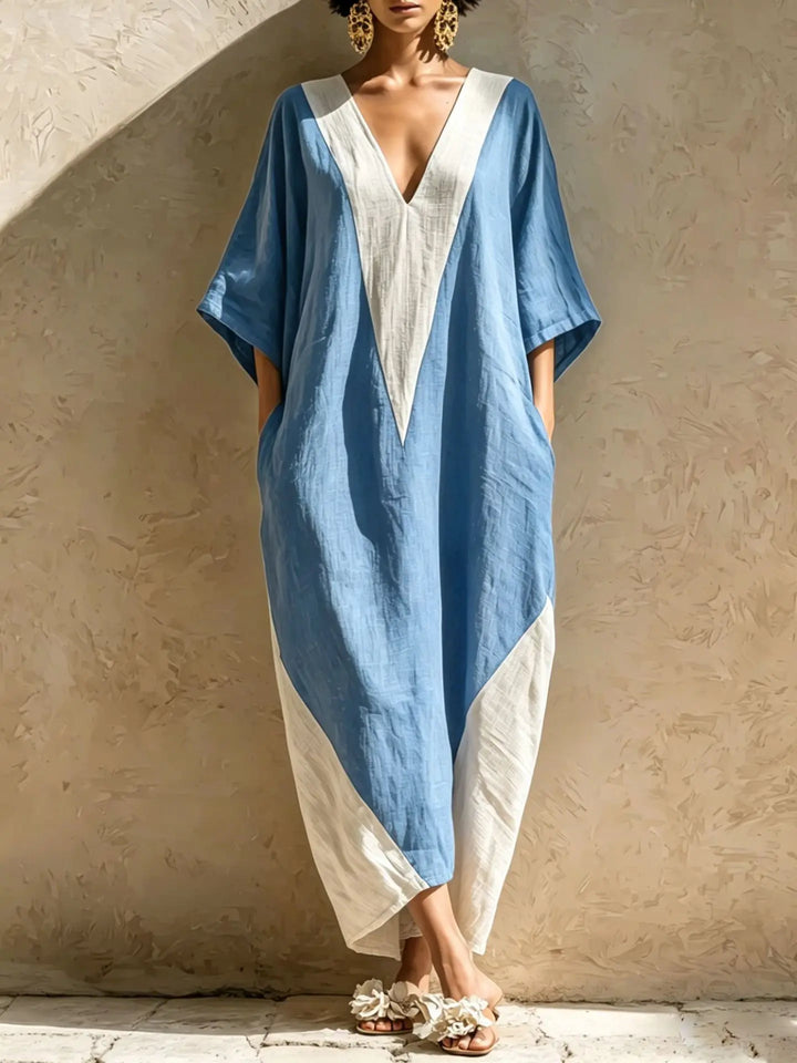 Yara Bohemian Linen Maxi Dress