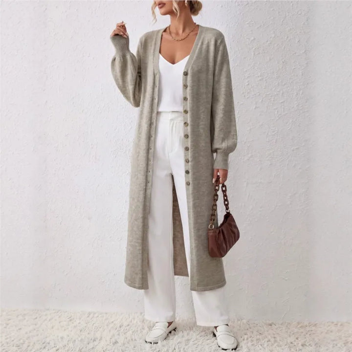 Tamsin Long Ribbed Cardigan