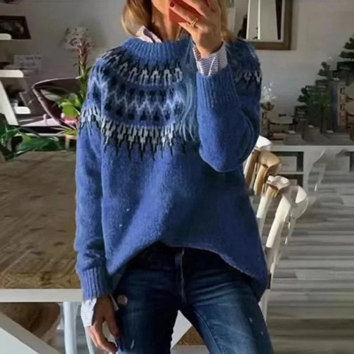 Freya Fair Isle Crew Neck Sweater