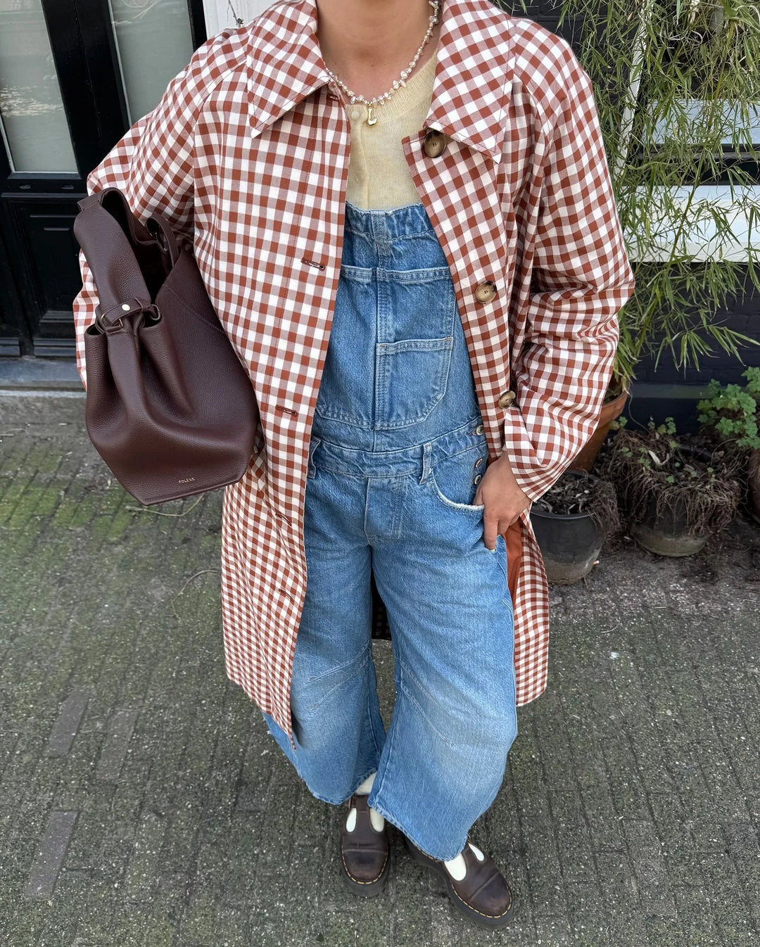 Hazel Gingham Trench Coat