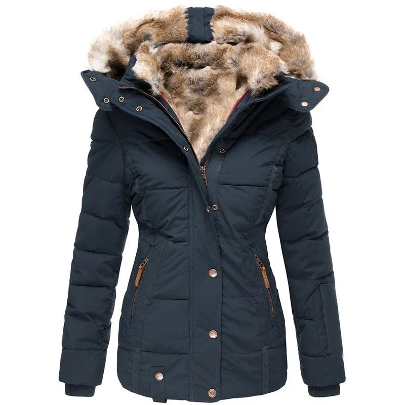 Avril Detachable Faux Fur Puffer