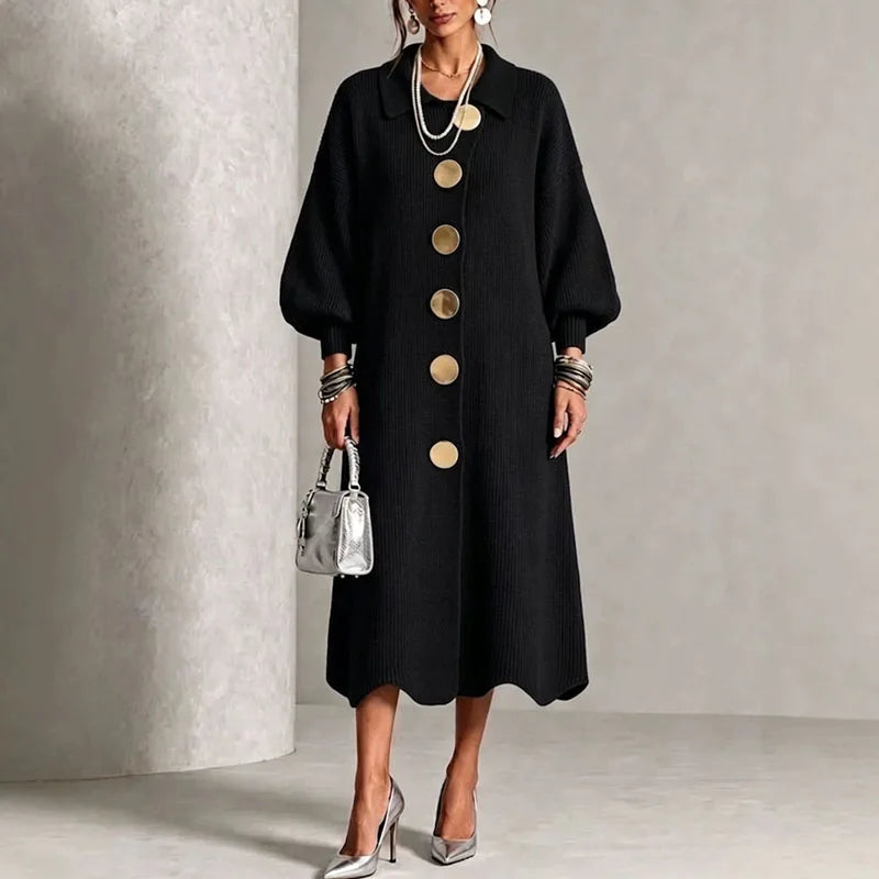 Odalys Button Front Sweater Dress