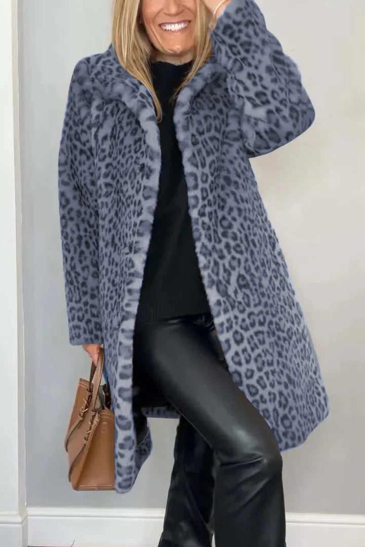 Talitha Turn Down Leopard Coat