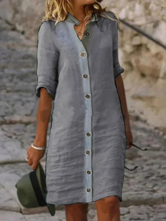 Nerissa Button Front Mini Dress