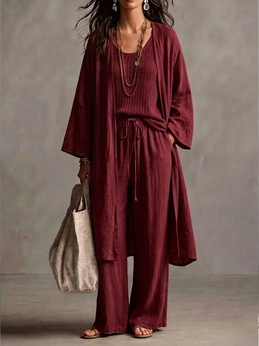 Simone Wide Leg Two Piece Set