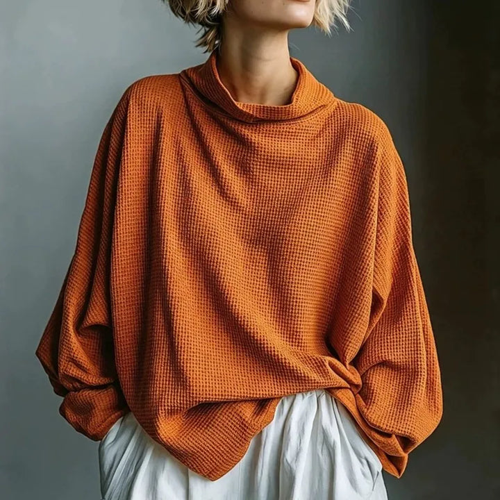 Iolanthe Waffle Knit Funnel Top