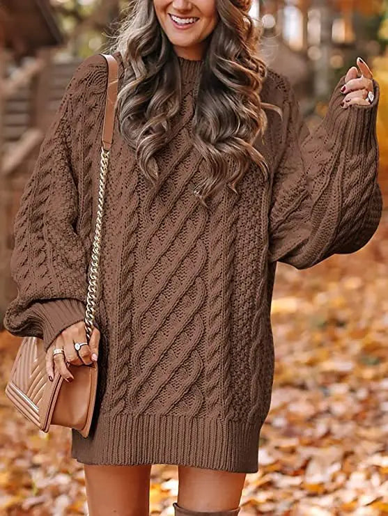 Isadora Cable Knit Sweater Dress