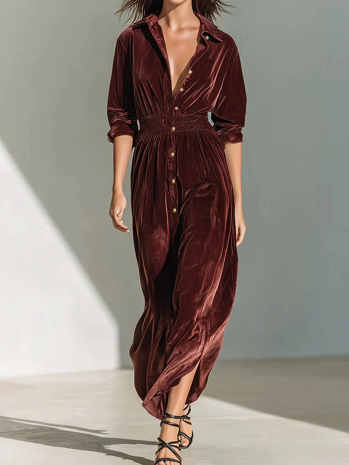 Liora Smocked Waist Maxi Dress