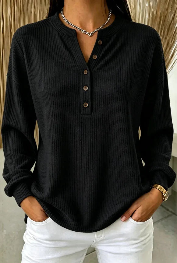 Sabrina Button Placket Henley