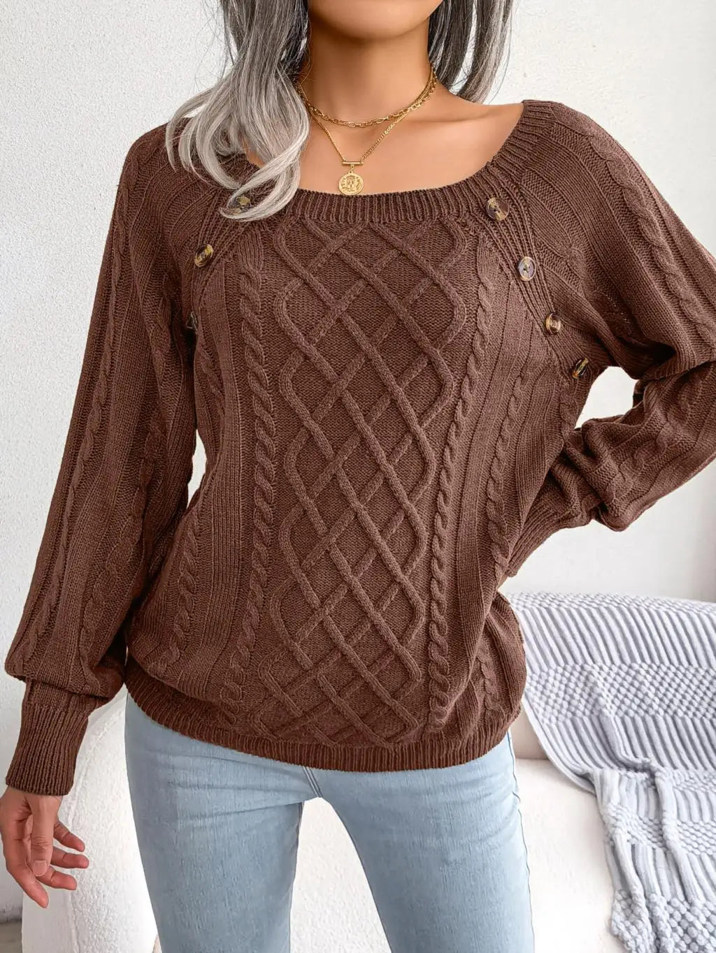 Marlowe Square Neck Sweater