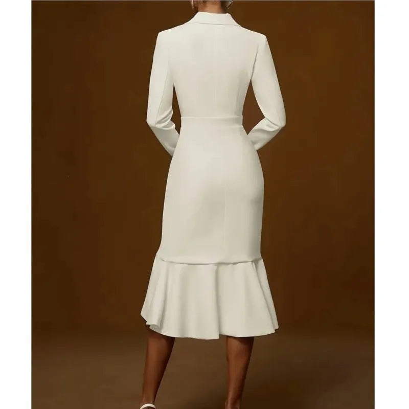 Veronika Notched Lapel Dress