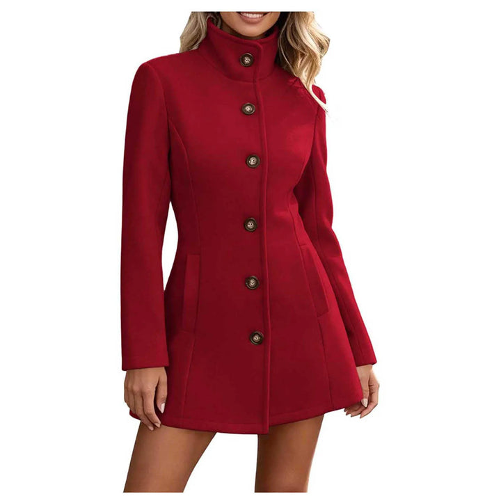 Ines Stand Collar Peacoat