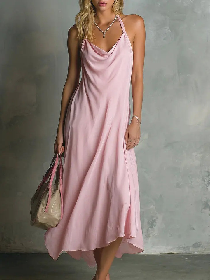 Ines Cowl Neck Midi Dress