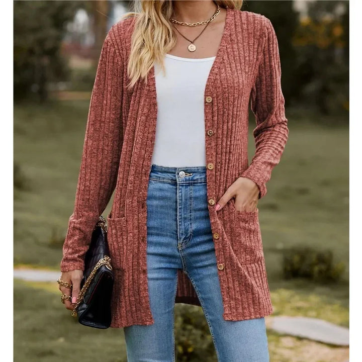 Valeska Ribbed Knit Cardigan