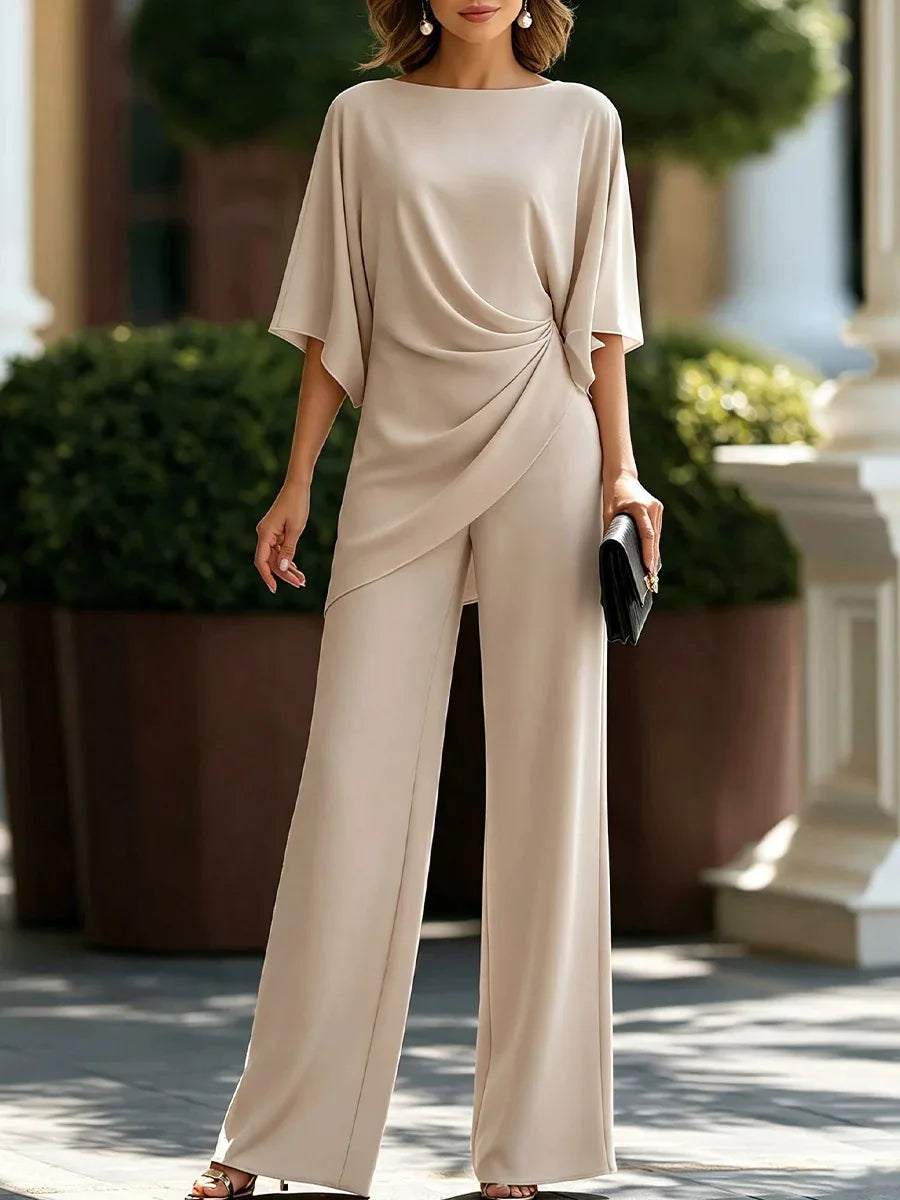 Coraline Draped Hem Trouser Set