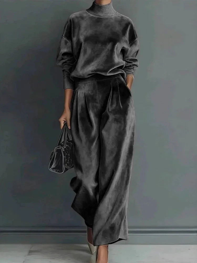 Arya High Neck Velvet Set