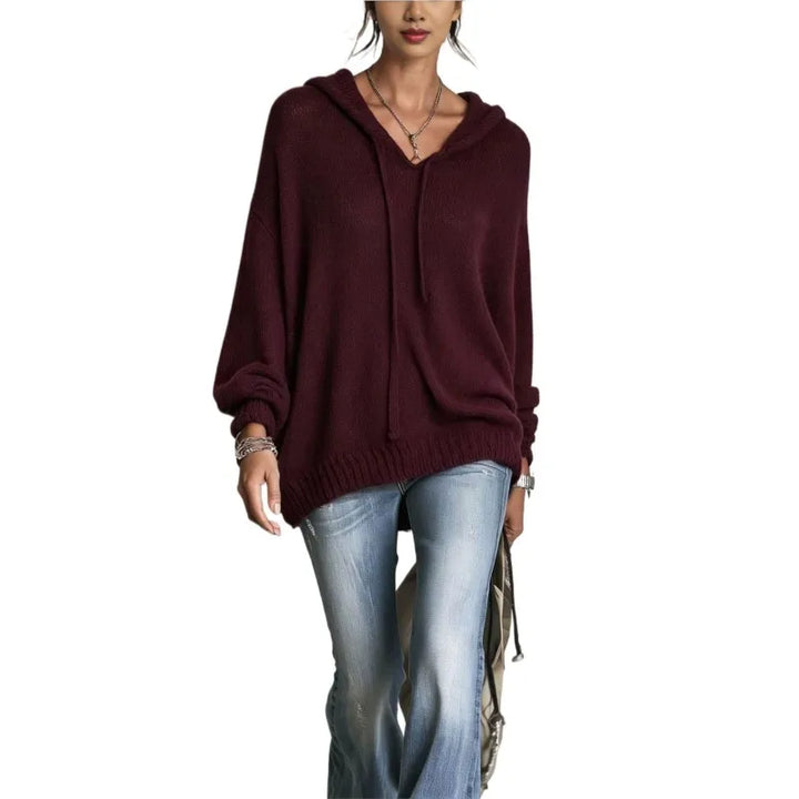 Elodie Drawstring Hood Sweater