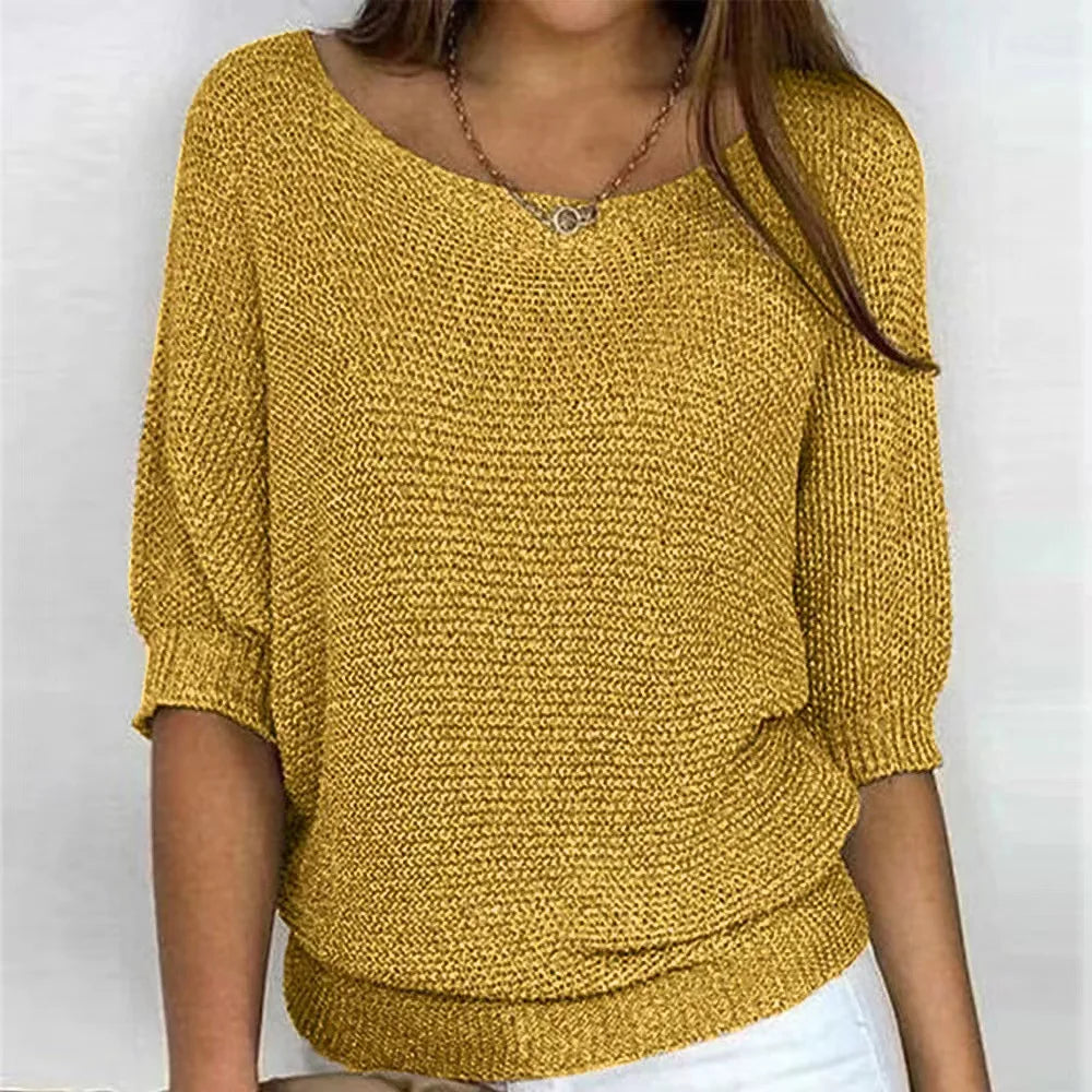 Sable Ribbed Cuff Knit Top