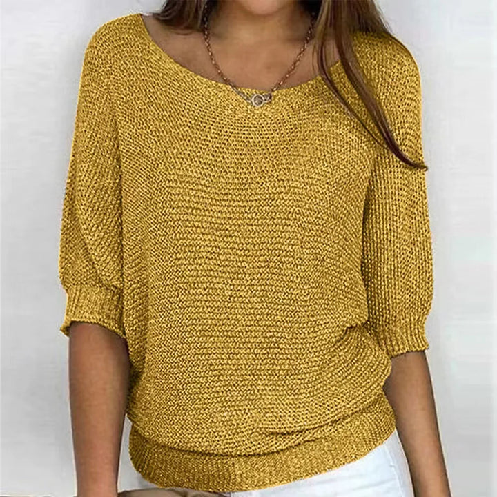 Sable Ribbed Cuff Knit Top