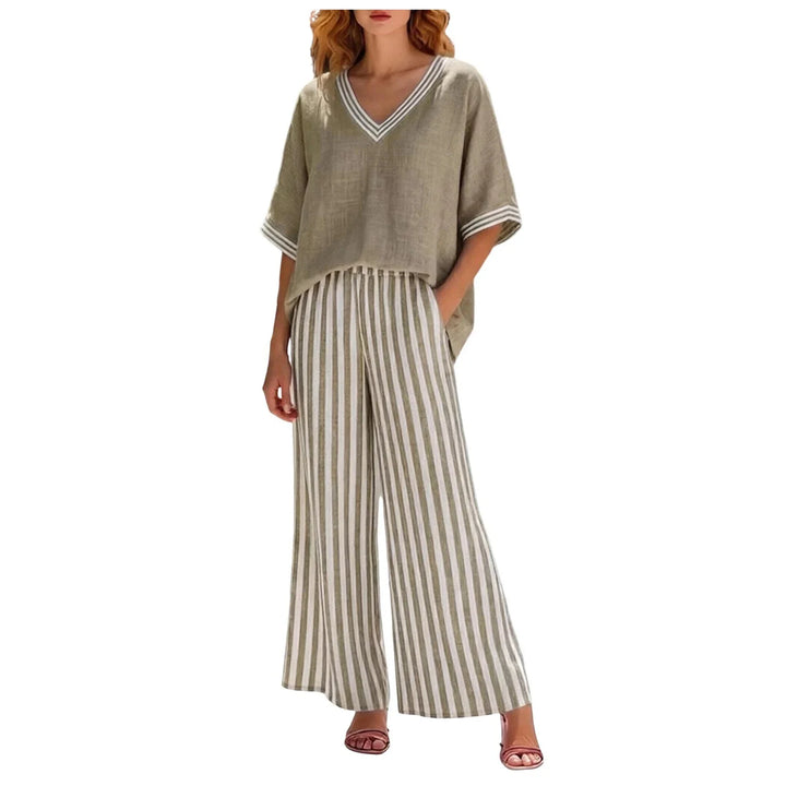 Audrina Striped Two Piece Set