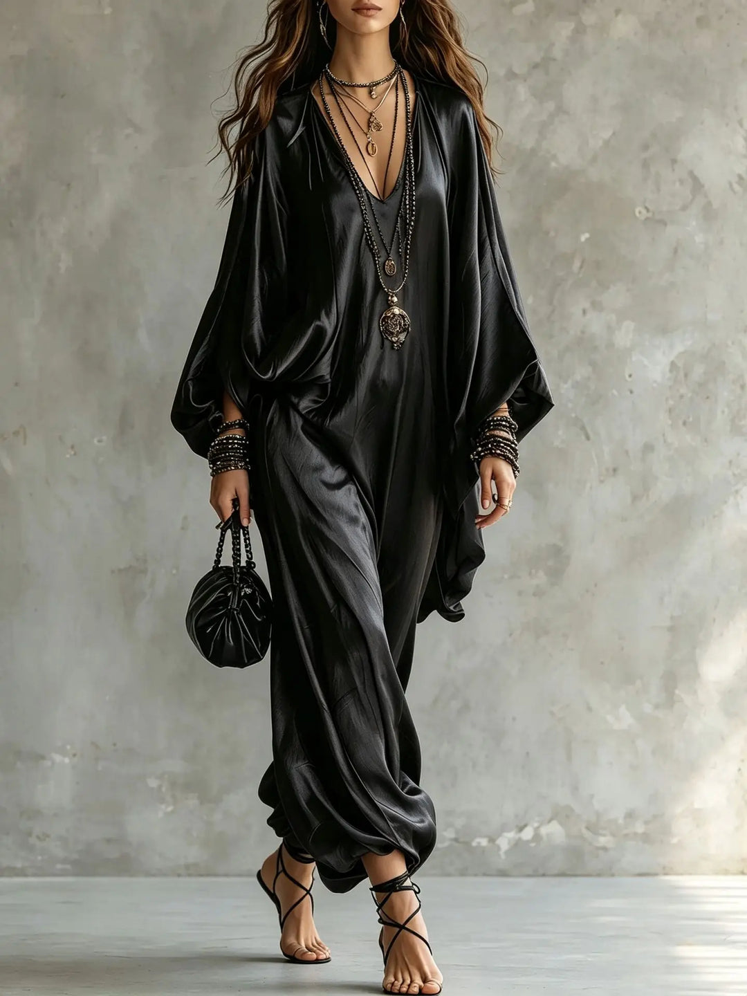 Aria Satin Wide Leg Jumpsuit