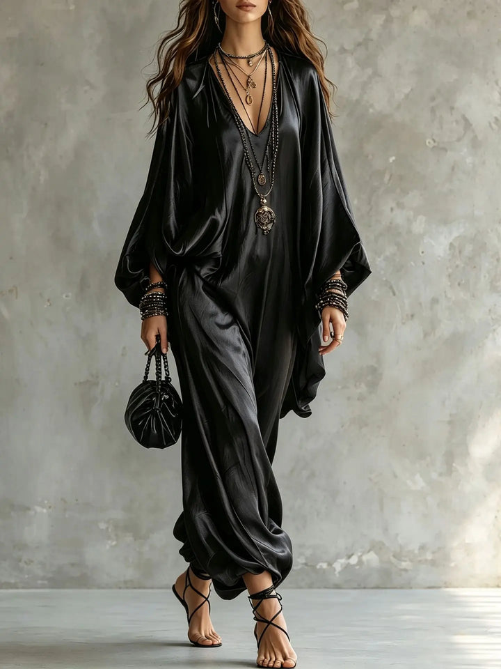 Aria Satin Wide Leg Jumpsuit