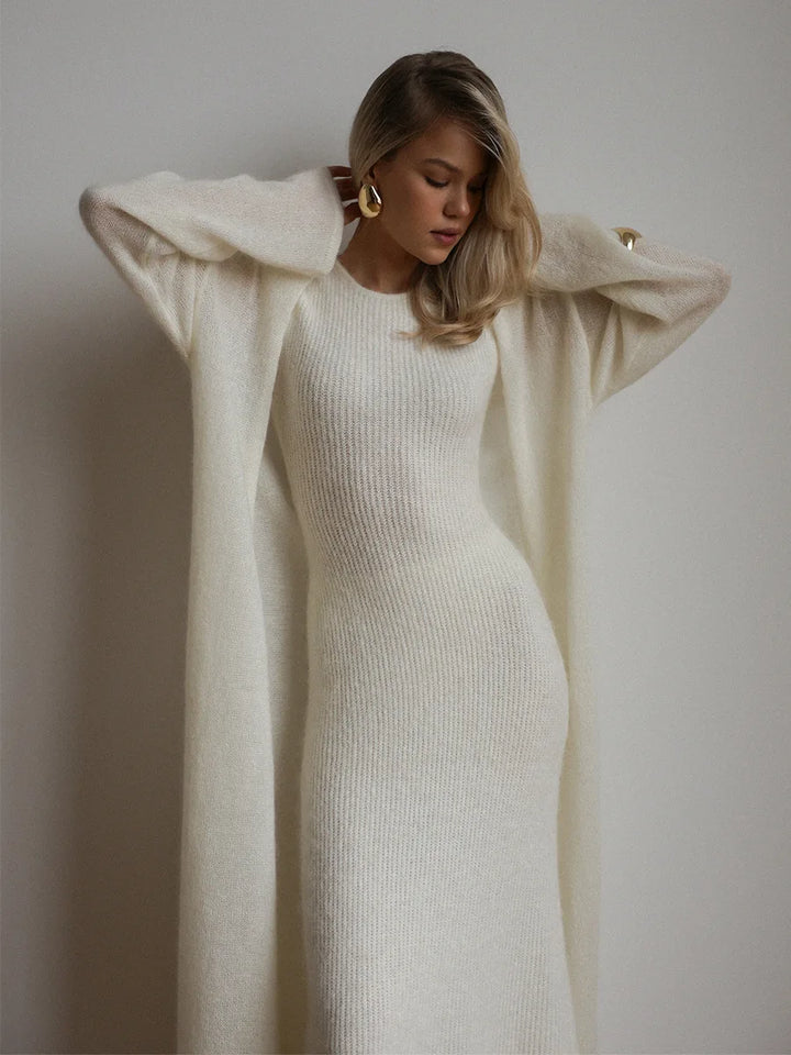 Marisol Ribbed Knit Sweater Dress Set