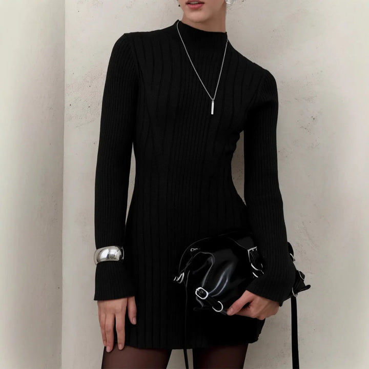 Larkin Mock Neck Sweater Dress