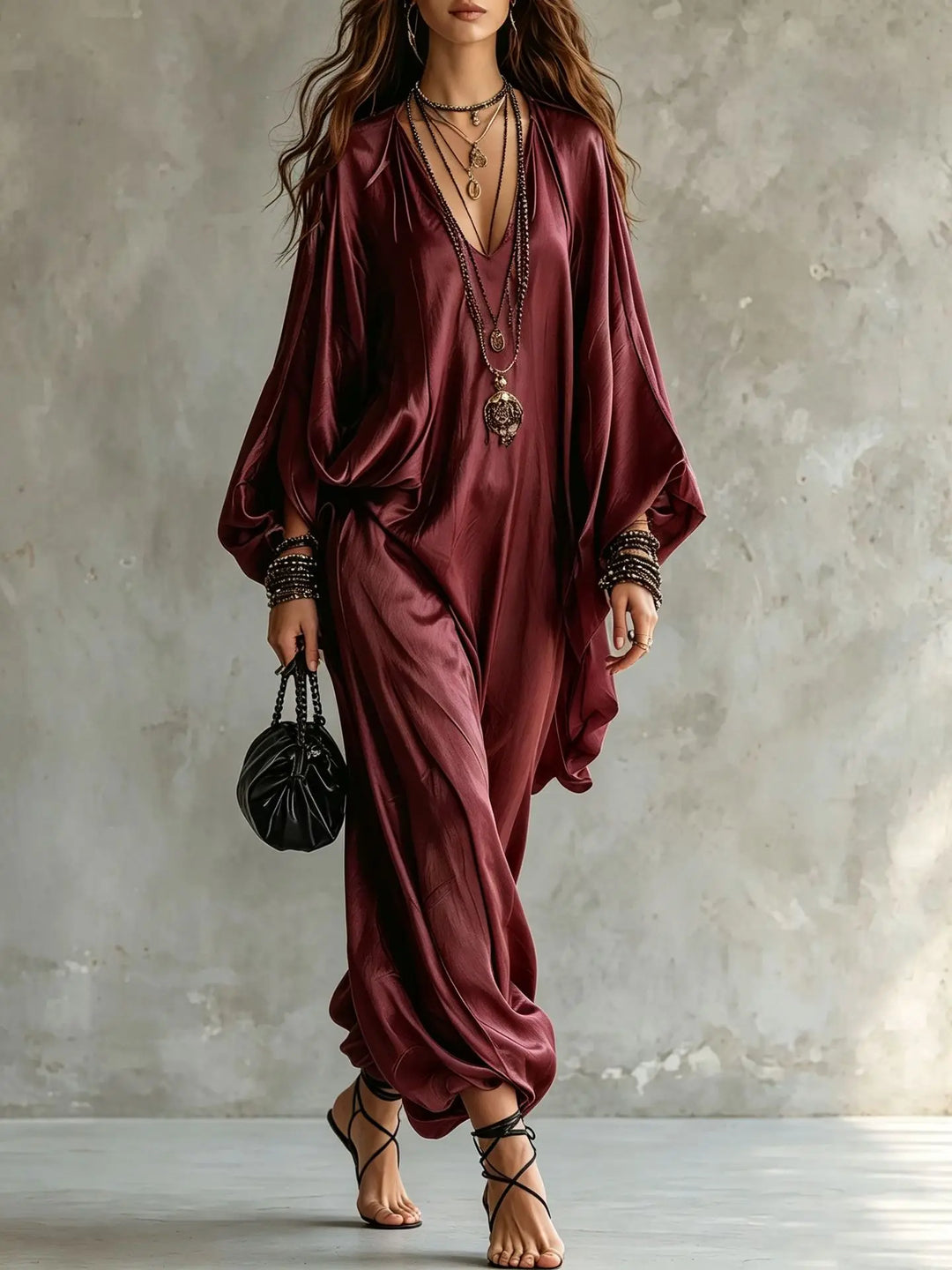 Aria Satin Wide Leg Jumpsuit