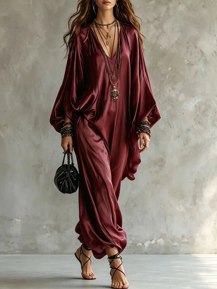 Aria Satin Wide Leg Jumpsuit