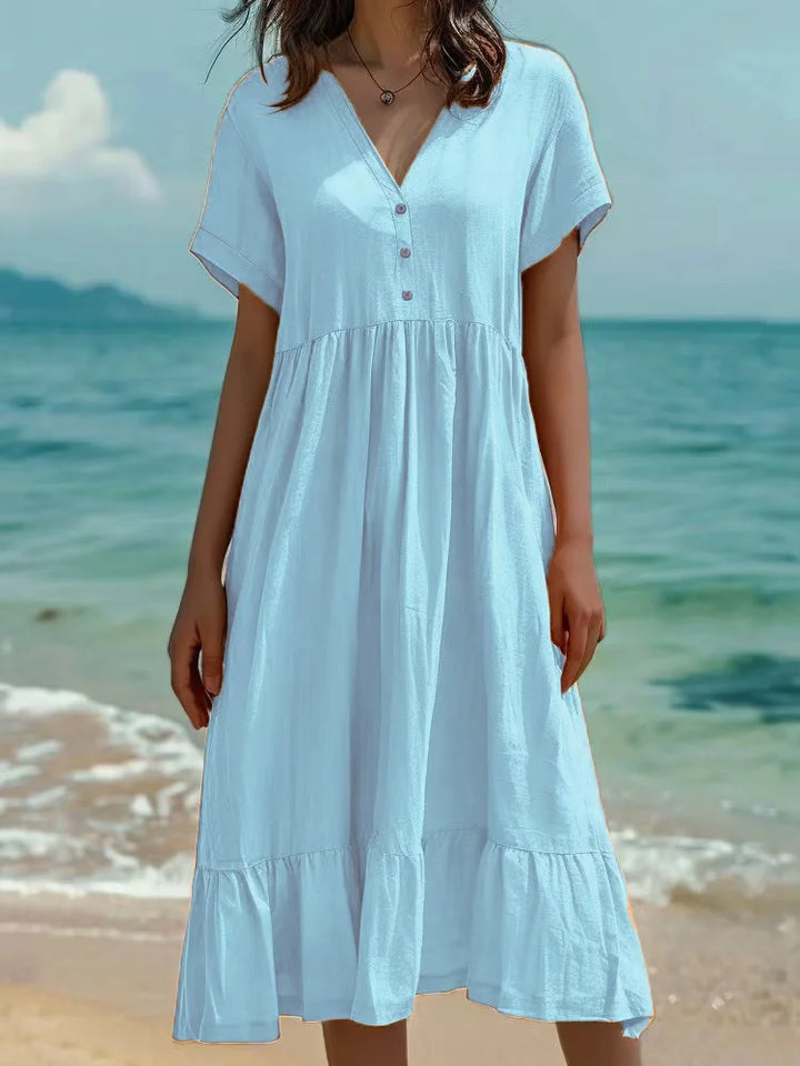 Fiora Button Front Maxi Dress