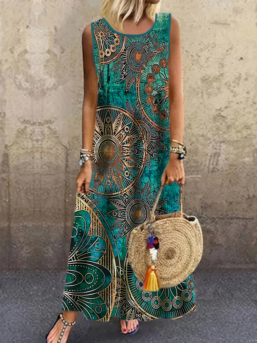Briseis Boho Paisley Maxi Dress