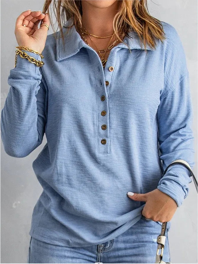 Vesper Button Front Henley