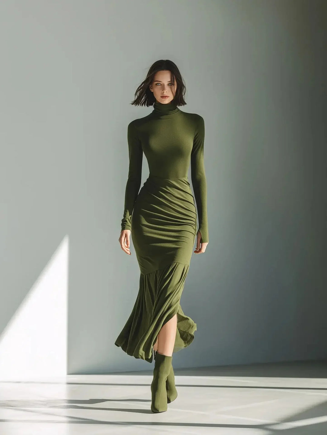 Valencia Ruched Mermaid Maxi Dress