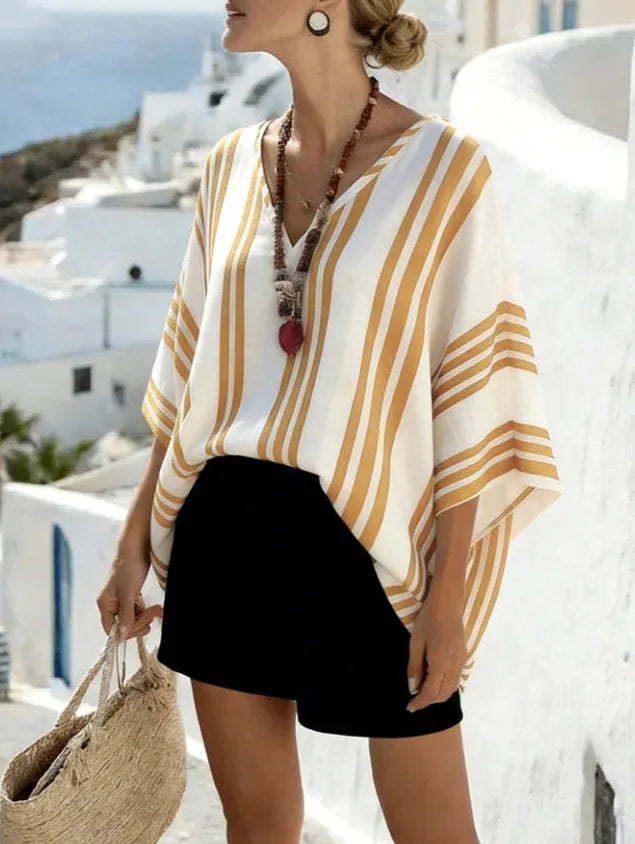 Maeve Batwing Stripe Blouse