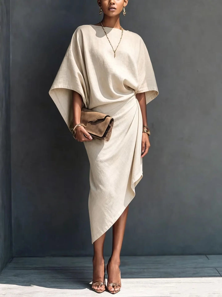 Thalia Batwing Sleeve Midi Dress