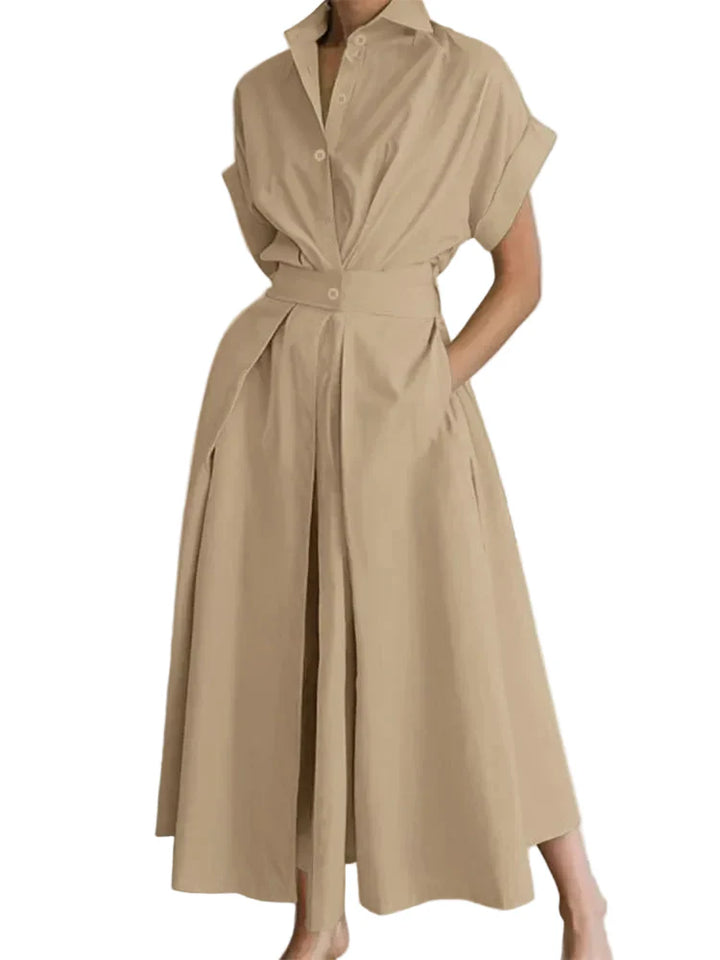 Maren Relaxed Short Sleeve Midi Dress