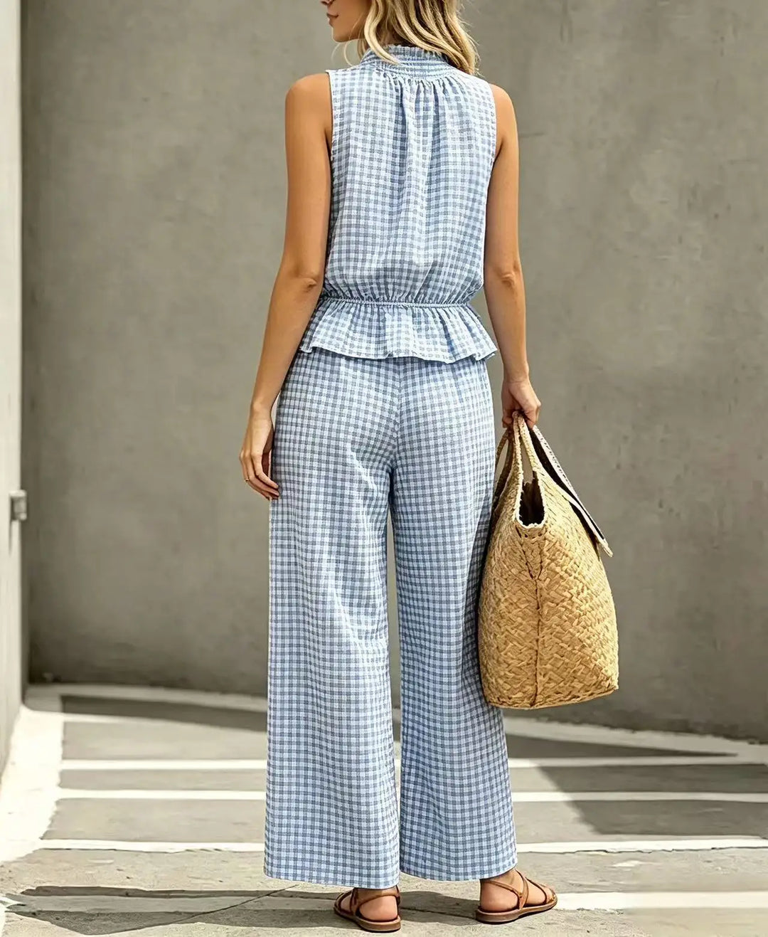 Petra Gingham Two Piece Set
