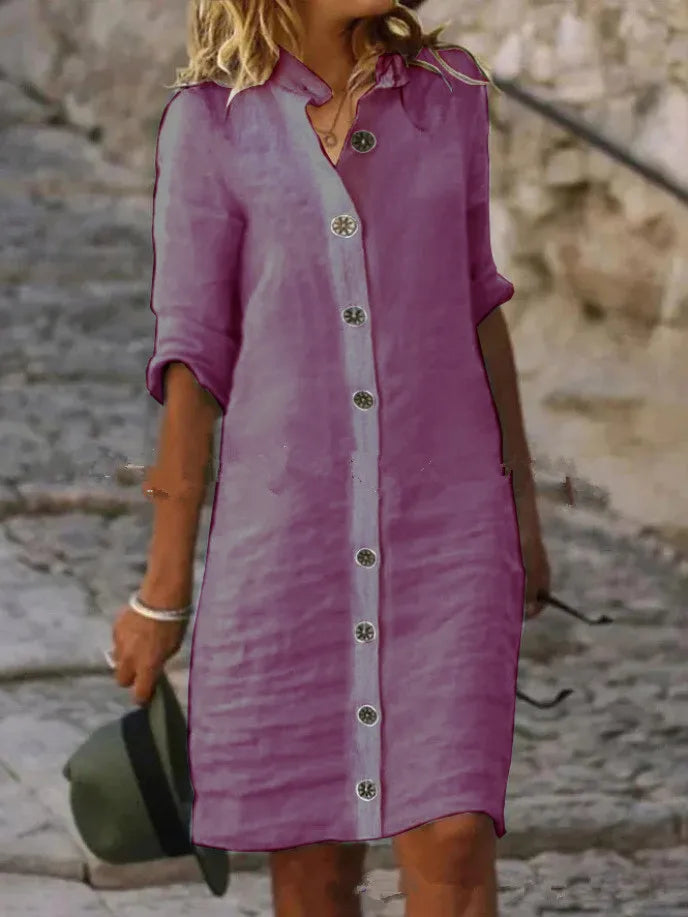 Nerissa Button Front Mini Dress