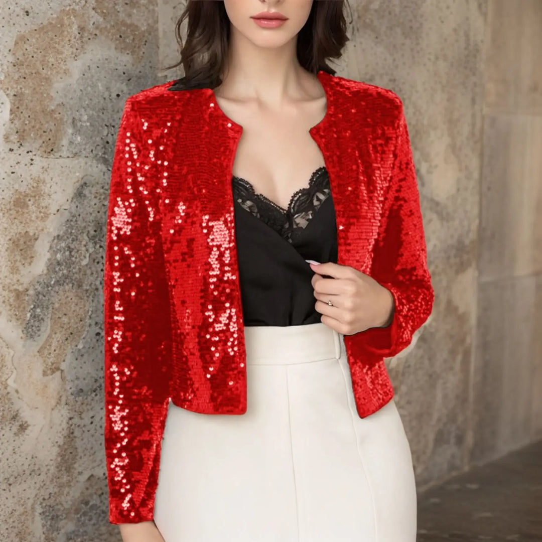 Celeste Open Front Sequin Jacket
