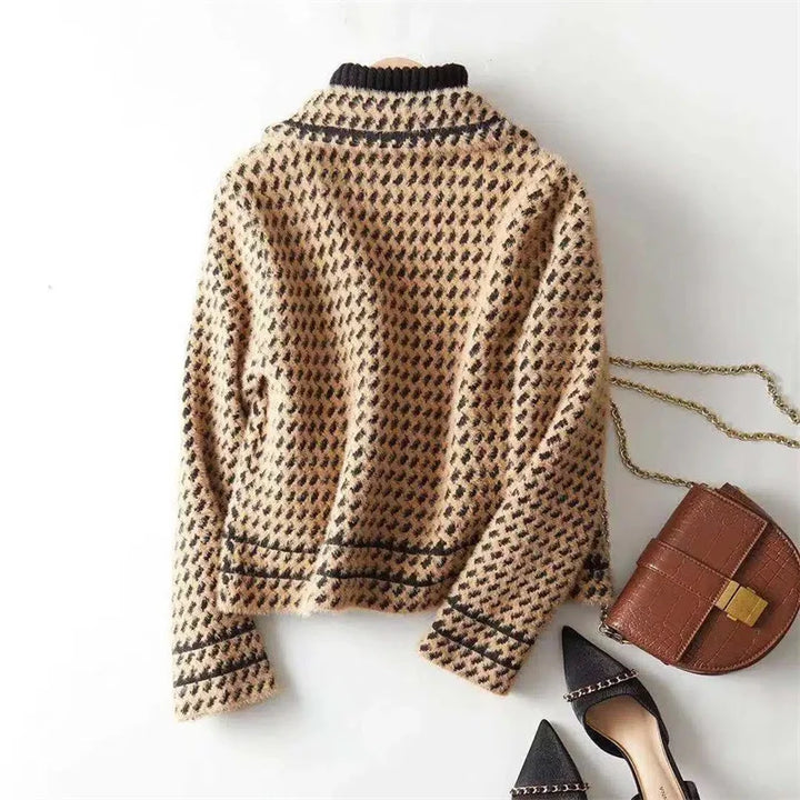 Bramwell Houndstooth Knit Jacket