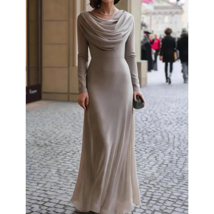 Anuka Draped Neckline Maxi Dress