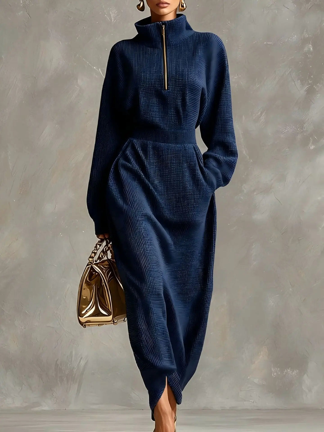 Romilly Elegant Zip Maxi Dress