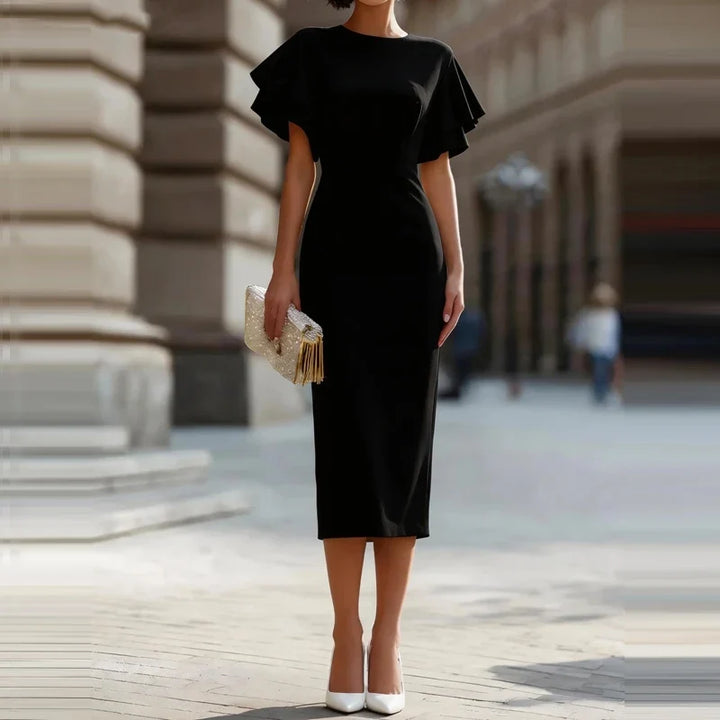 Dania Ruffle Sleeve Midi Dress