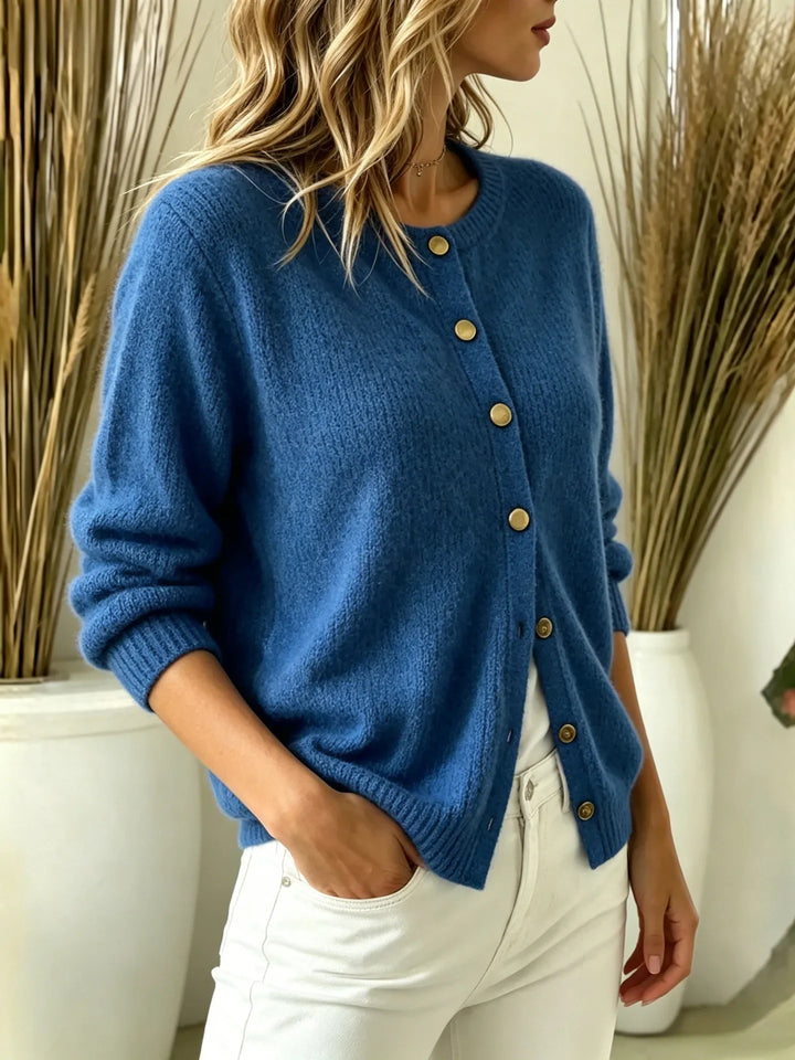 Corinne Button Front Cardigan