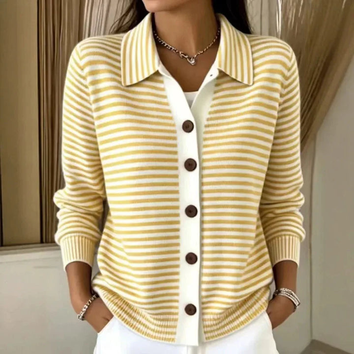 Margot Striped Knit Cardigan